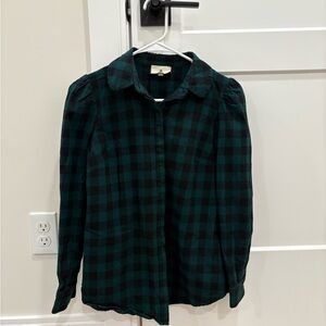 Tuckernuck Saranac Shirt Green and Black Flannel Size XS